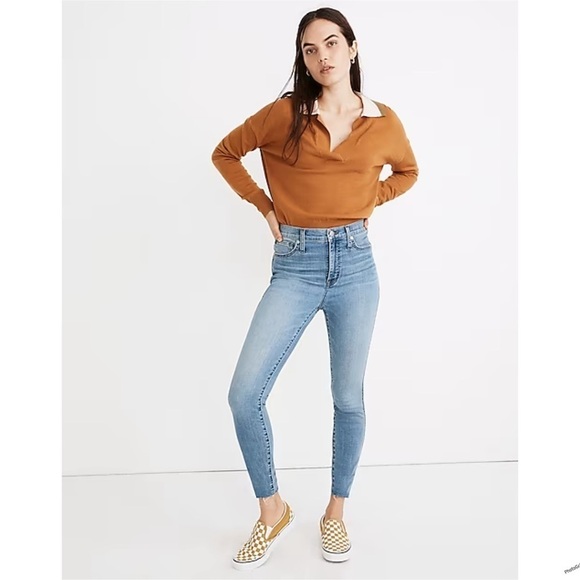Madewell 10" High-Rise Skinny Jeans in Highview Wash: Raw-Hem Edition size 25 - Picture 1 of 8